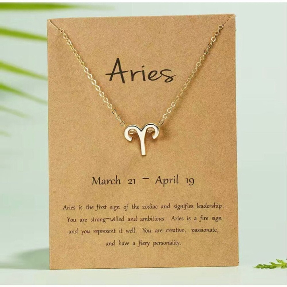 New Gold Astrology Constellation Necklace Aries